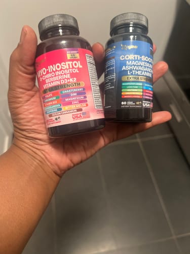 Customer photo review of Zoyava Soothe and Smooth Bundle: Cortisol 60 and Myo-Inositol 90 Capsules Supplement Bundle