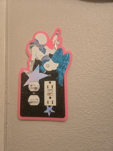 Customer photo review of Space Invader Outlet Cover