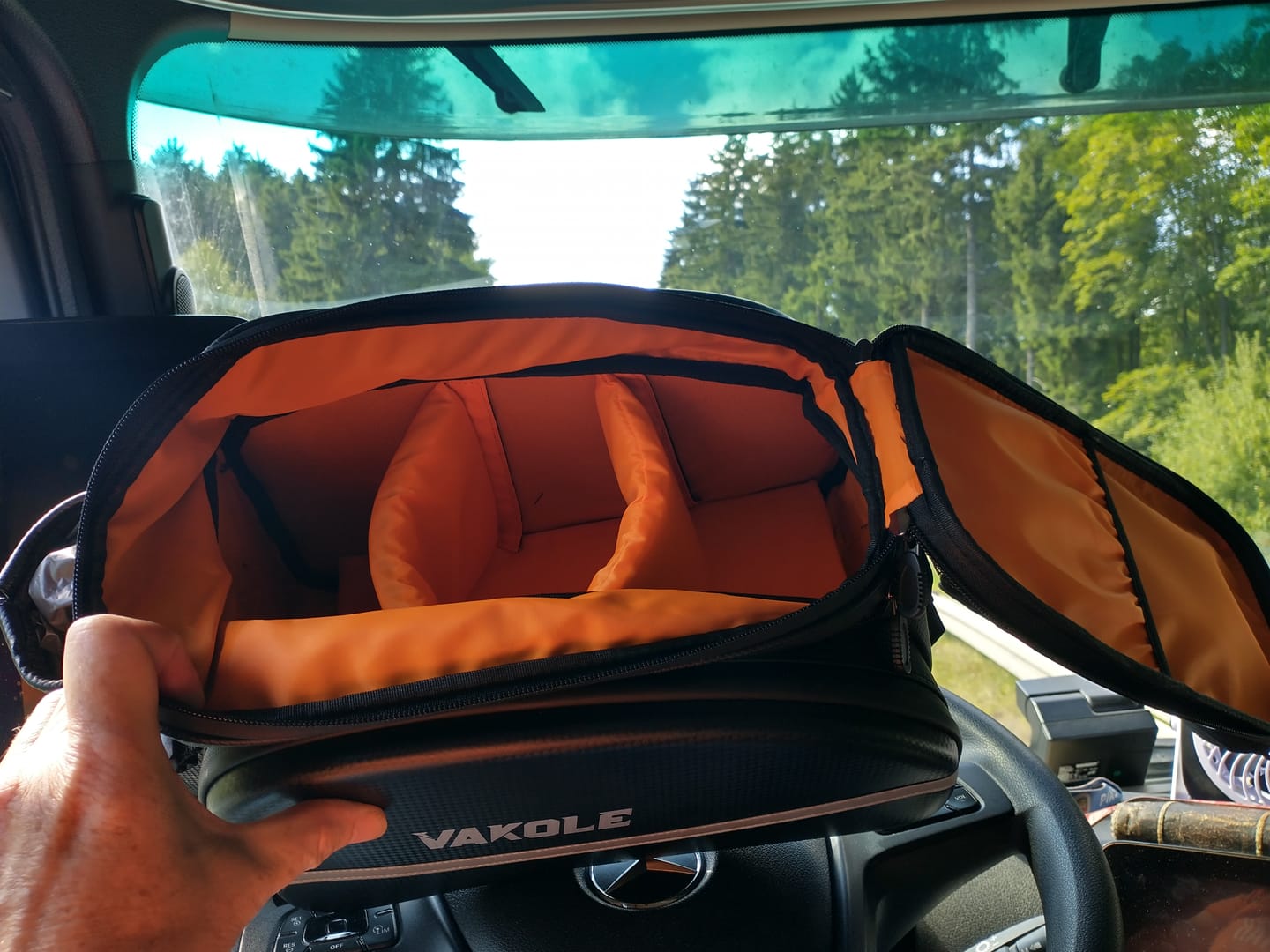Customer photo review of Vakole Waterproof Bike Rack Bag With Large Capacity(17-35L) [Pre-Order]
