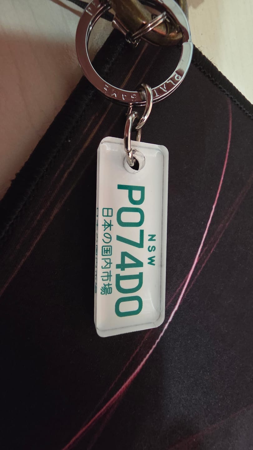 Customer photo review of NSW Japanese (JDM) Licence Plate Custom Keychain 🇯🇵