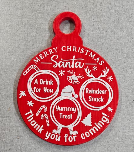 Customer photo review of 15.5x11.75" Ornament Shaped Serving Board Acrylic Router Template [Limited Edition]