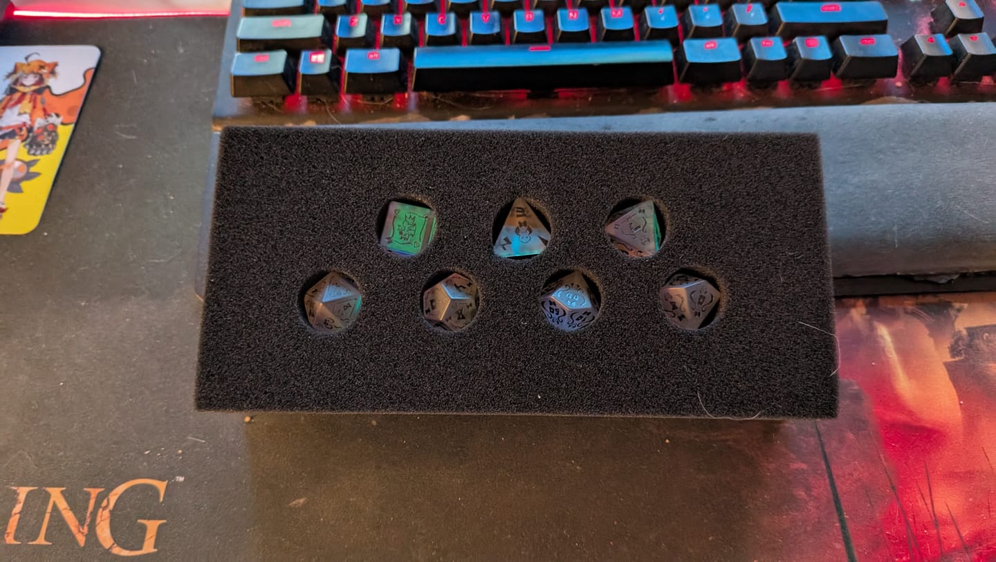 Customer photo review of PRE-ORDER | Baelz Dice Set | hololive x MMG Exclusive