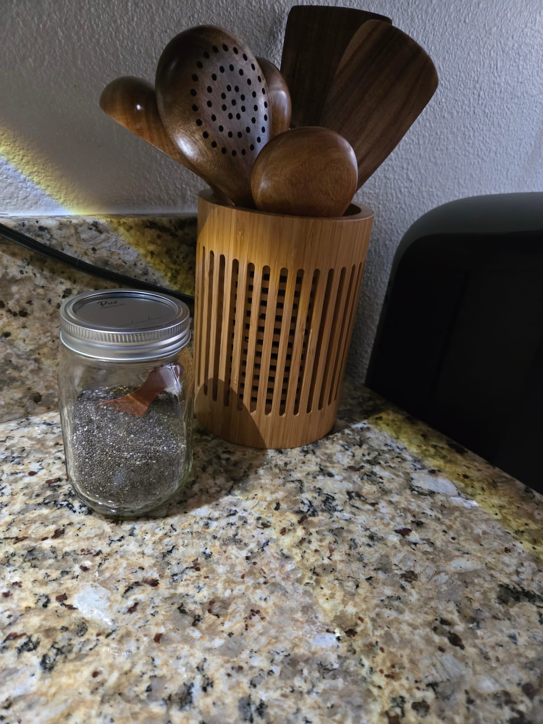 Customer photo review of Teak Wooden Utensil Set