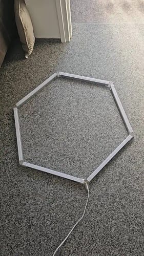 Customer photo review of 3 Color Switching Mode Hexagon LED Lighting for Garage Barbershop Ceiling Light 3000K 4000K 6500K Workshop Gym 4S Honeycomb Tube