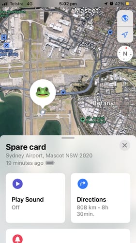 Customer photo review of SPOTMINDERS. Tracking card