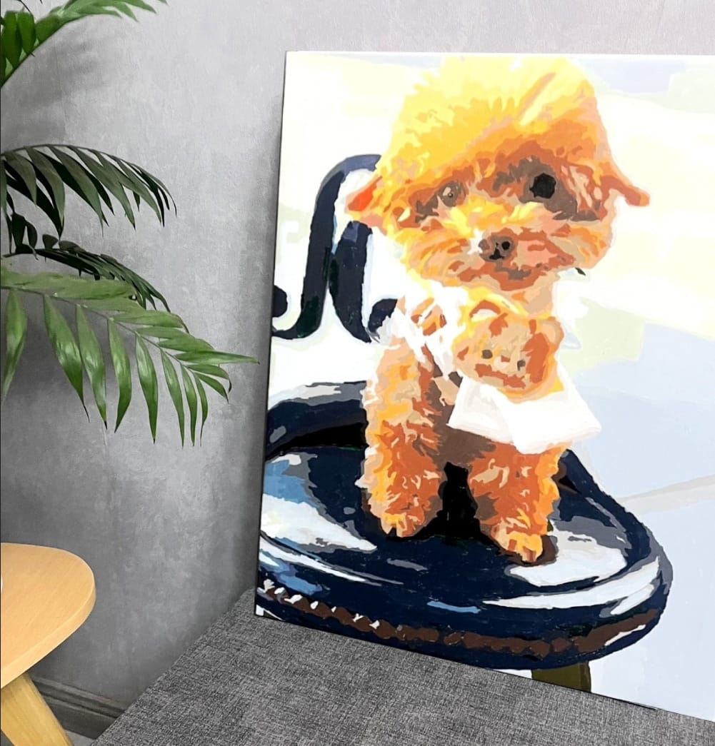 Customer photo review of Custom DIY Pet Painting By Numbers