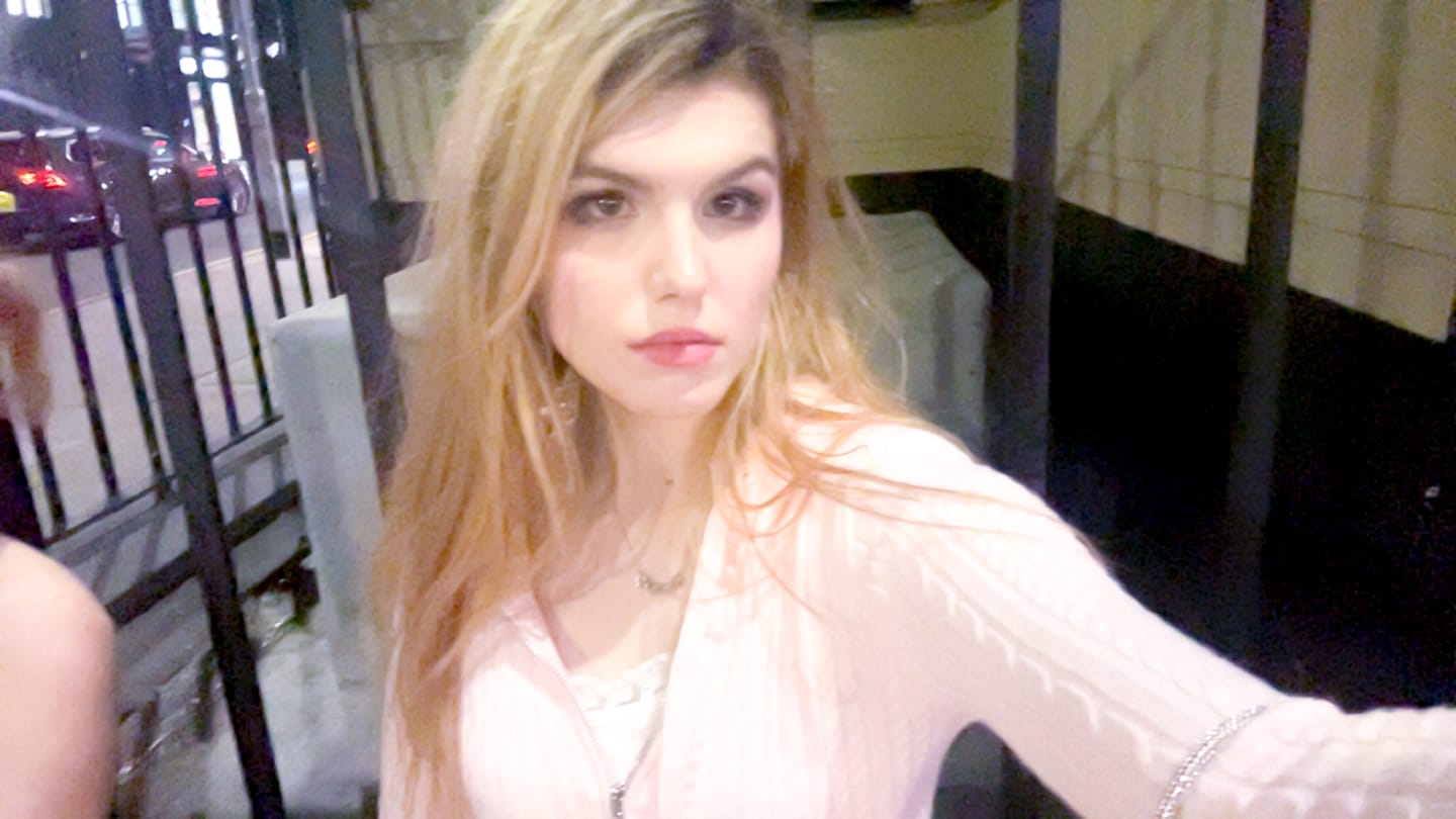 Customer photo review of Strawberry Milk Cable Knit Zip up Cardigan (Pink)