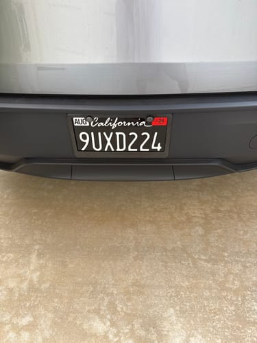 Customer photo review of 2011-2022 CALIFORNIA LICENSE PLATE DMV.CA.GOV - BLACK WITH WHITE TEXT 6"x12" (156.5mm x 305mm)