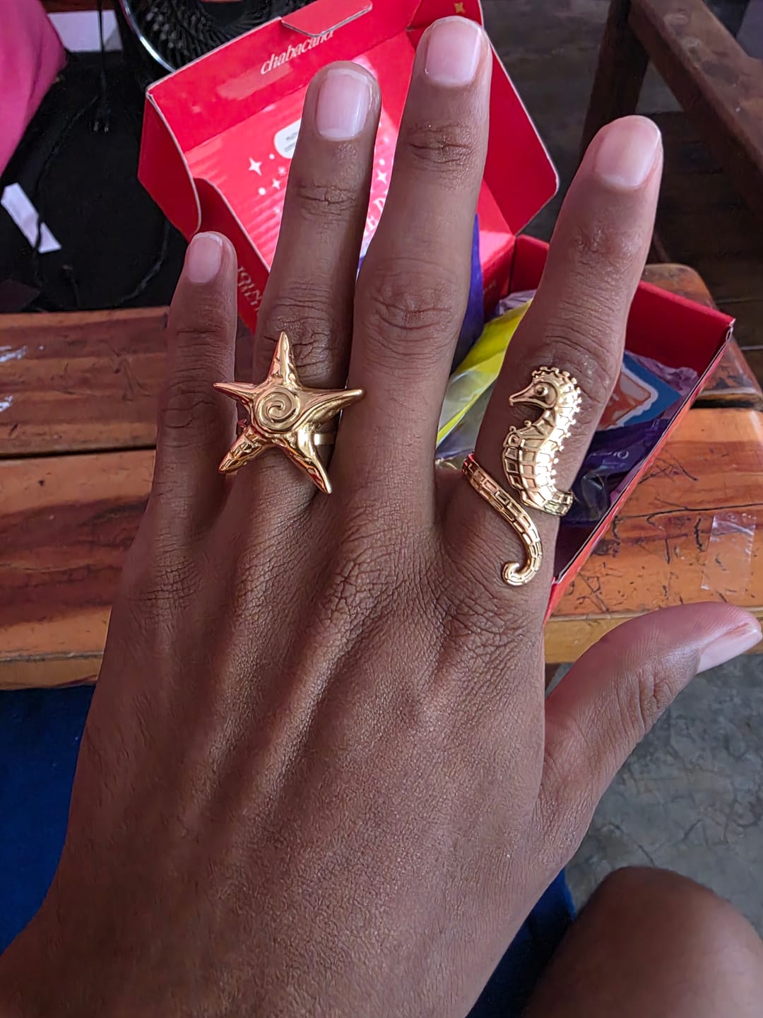 Customer photo review of Anillo Ajustable Seahorse