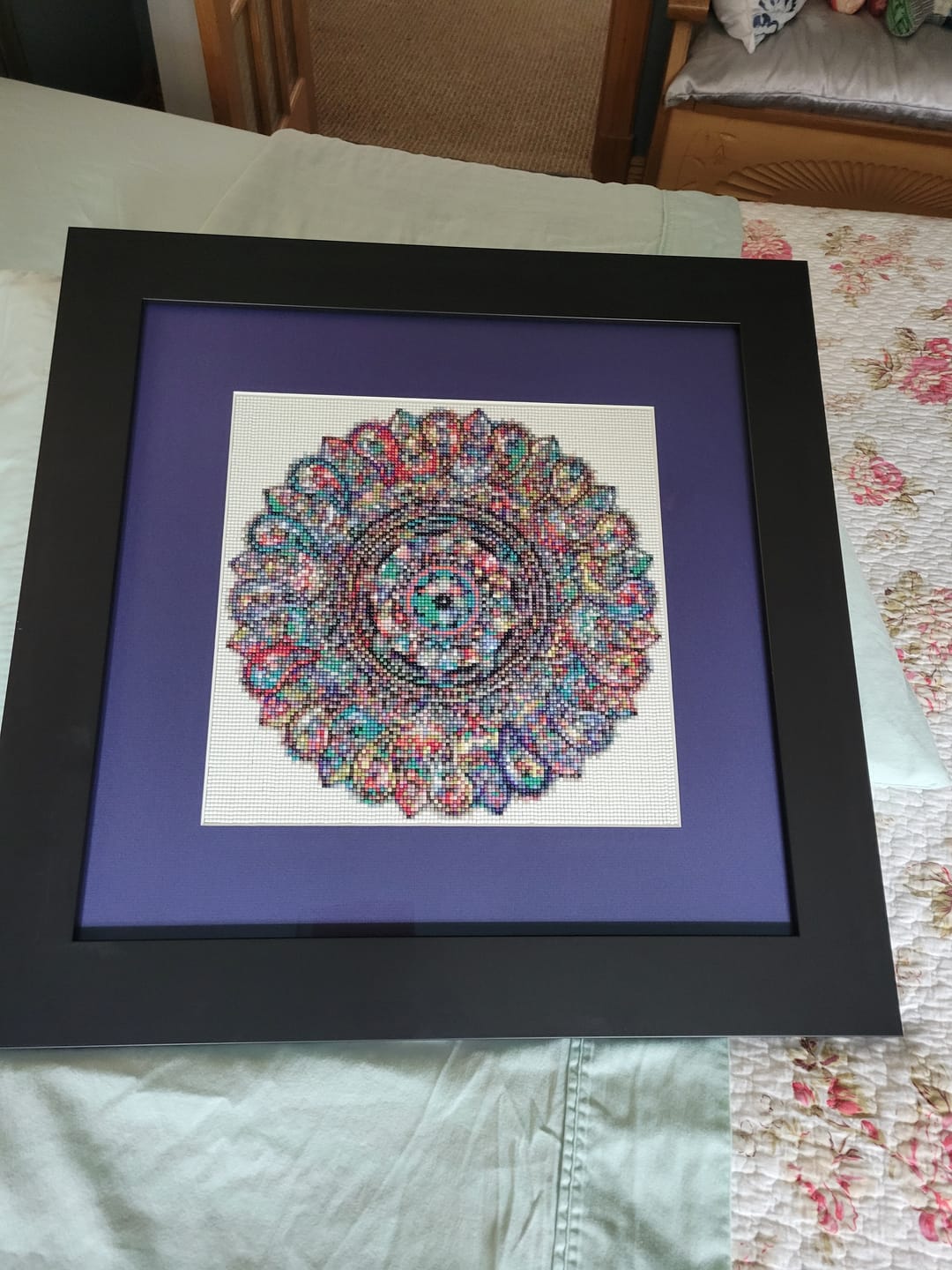 Customer photo review of 5D Diamond Painting Mandala