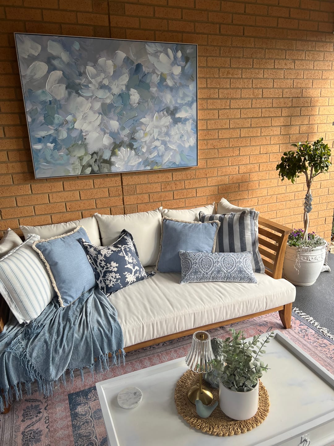 Customer photo review of Hydrangea Haven Canvas In Antique Silver Frame