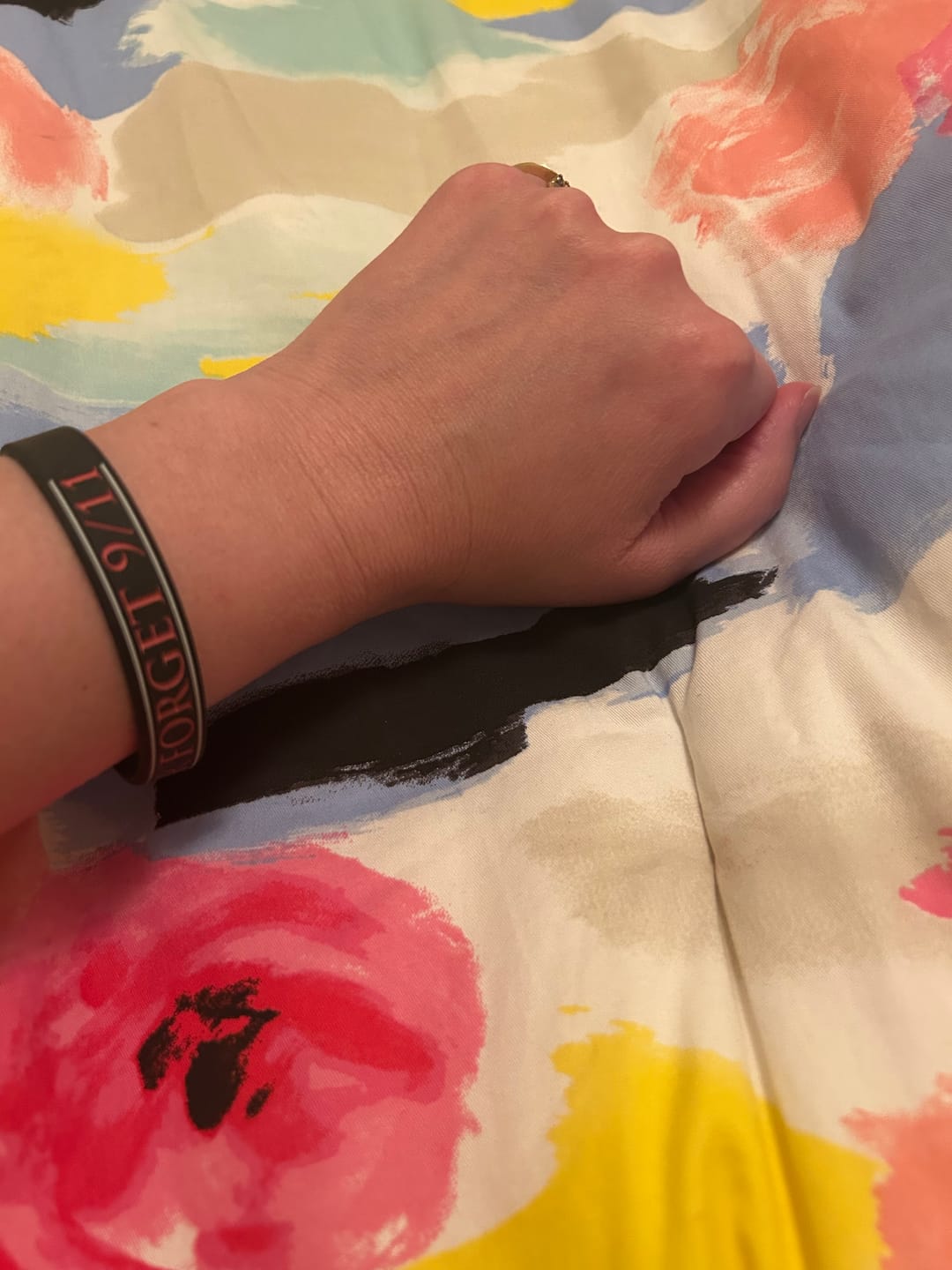 Customer photo review of Forever and Always: 9/11 Tribute - Silicone Bracelet