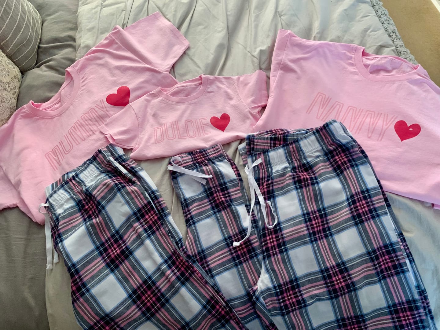 Customer photo review of Your Text Here Pink Pyjamas