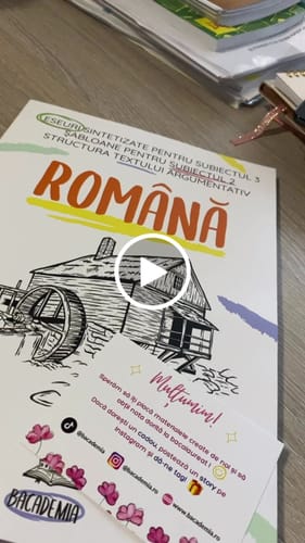 Recenzie cu videoclip de la un client despre Carte Română Bacalaureat Bacademia (temă și viziune, caracterizare, relație) - Ediția II