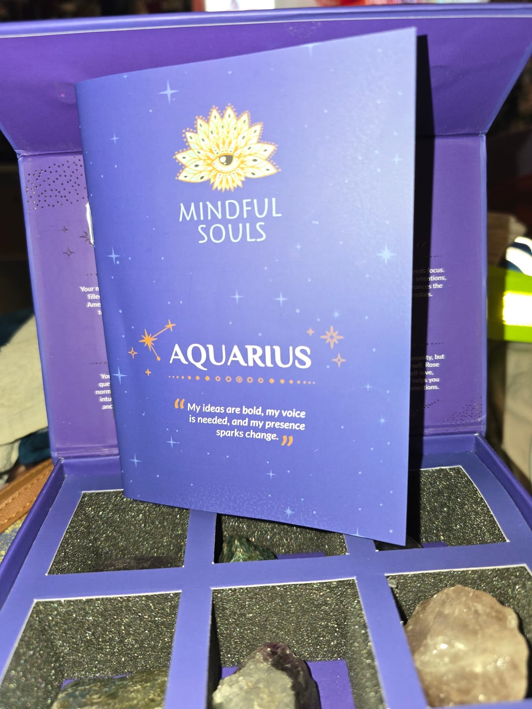 Customer photo review of Zodiac Crystal Kit: Harness Your Sign’s Natural Energy & Growth