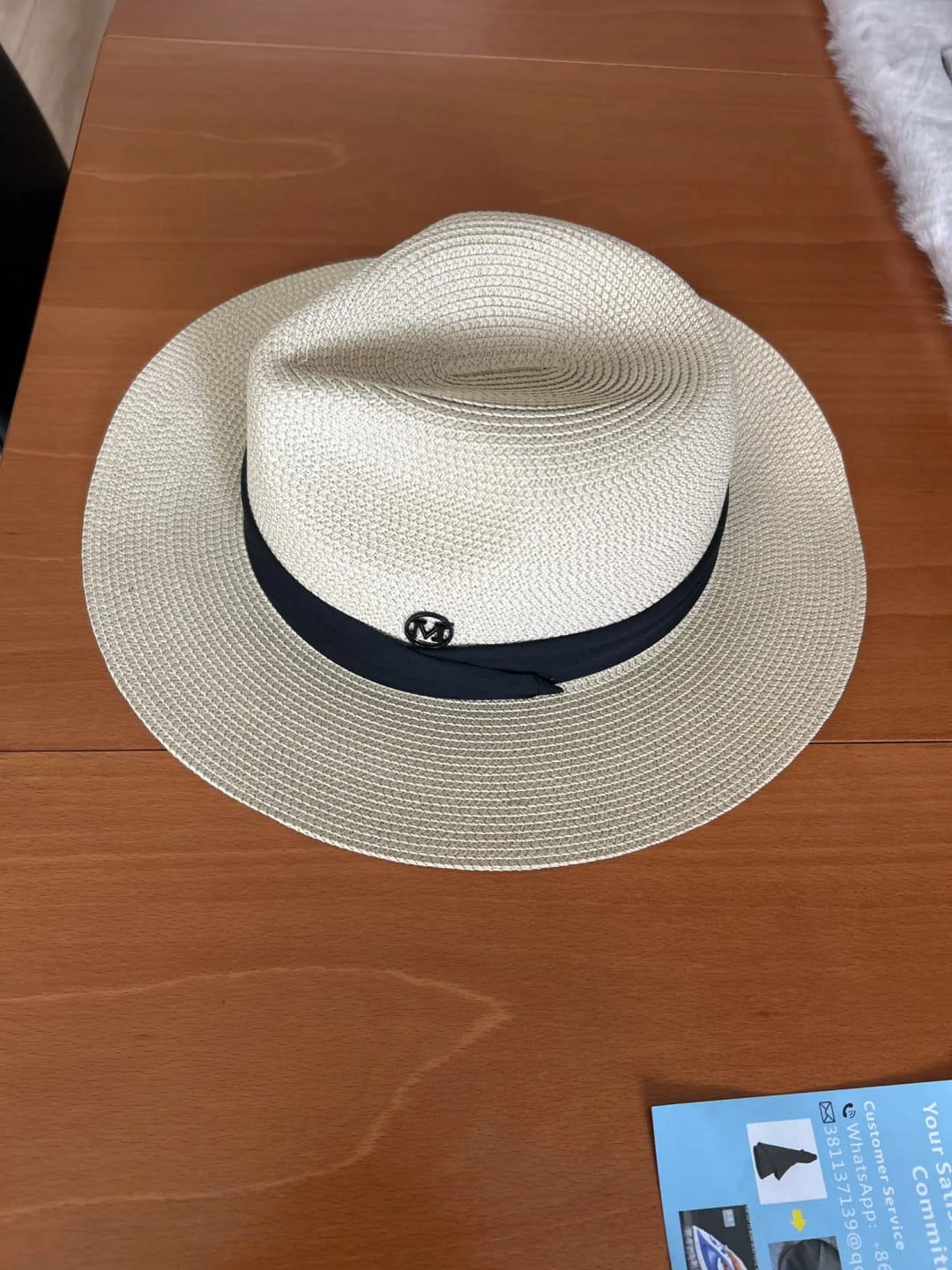 Customer photo review of Panama Straw Hat Unisex Wide Brim Sun Hat For Summer Travel And Beach — Khaki | KIMLUD