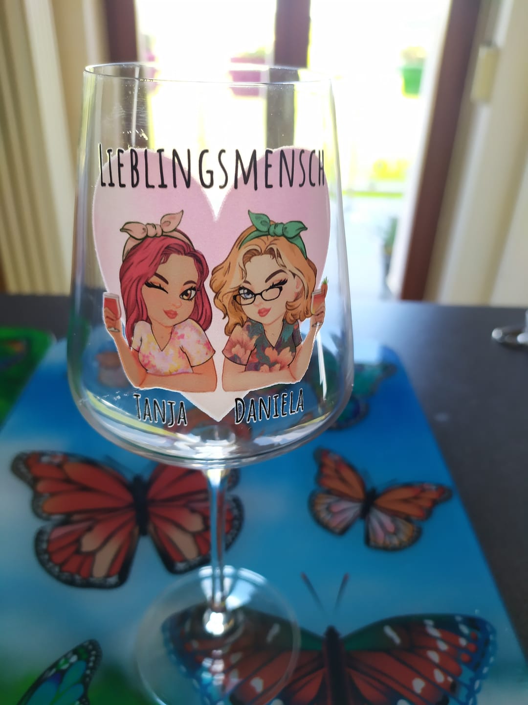 Customer photo review of Beste Freunde - Personalisiertes Glas für Sommergetränke