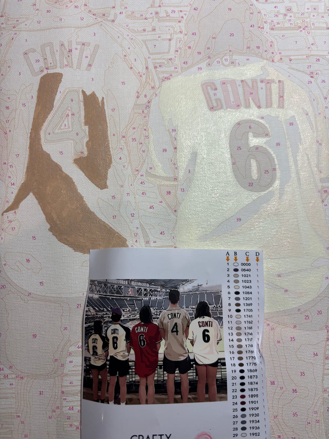Customer photo review of Custom Paint by Numbers Kit
