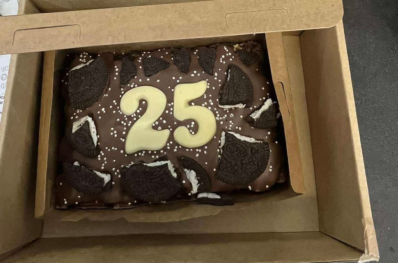 Customer photo review of Mini birthday brownie
