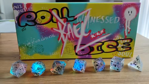 Customer photo review of PRE-ORDER | Baelz Dice Set | hololive x MMG Exclusive