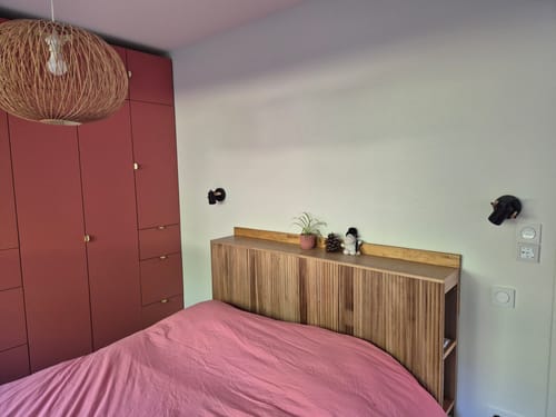 Customer photo review of ESLOV - Tête de lit 160 en bois massif avec rangements