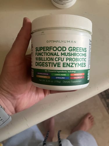 Customer photo review of Optimal Human - Superfood Greens (Refill)