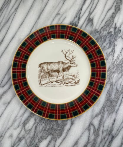 Customer photo review of Aynsley Tartan Reindeer Tea/Dessert Plates Set of 6
