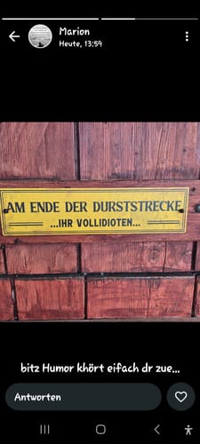 Customer photo review of Vintage Straßenschild mit Wunschtext – Gartenschild
