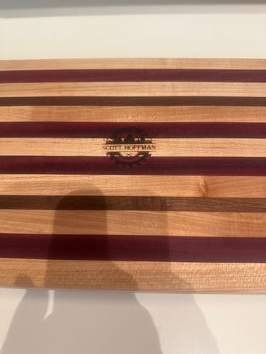 Customer photo review of Premium Cutting Board Feet - Brass/Stainless Steel