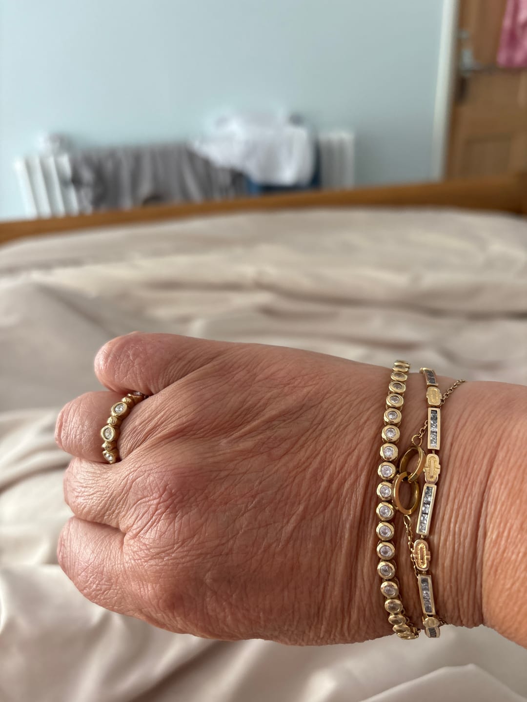 Customer photo review of Classic Bezel Tennis Bracelet