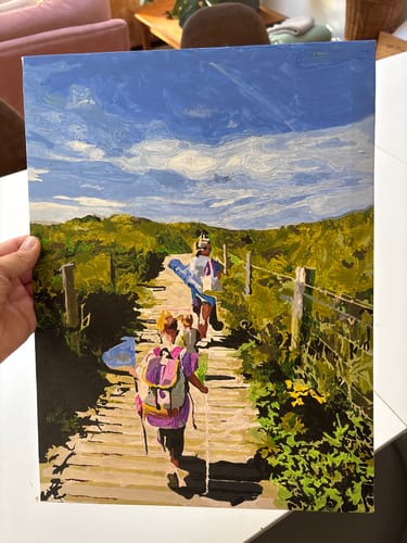 Customer photo review of Custom Paint By Numbers Kit - Upload Your Photo - Brush Set Included