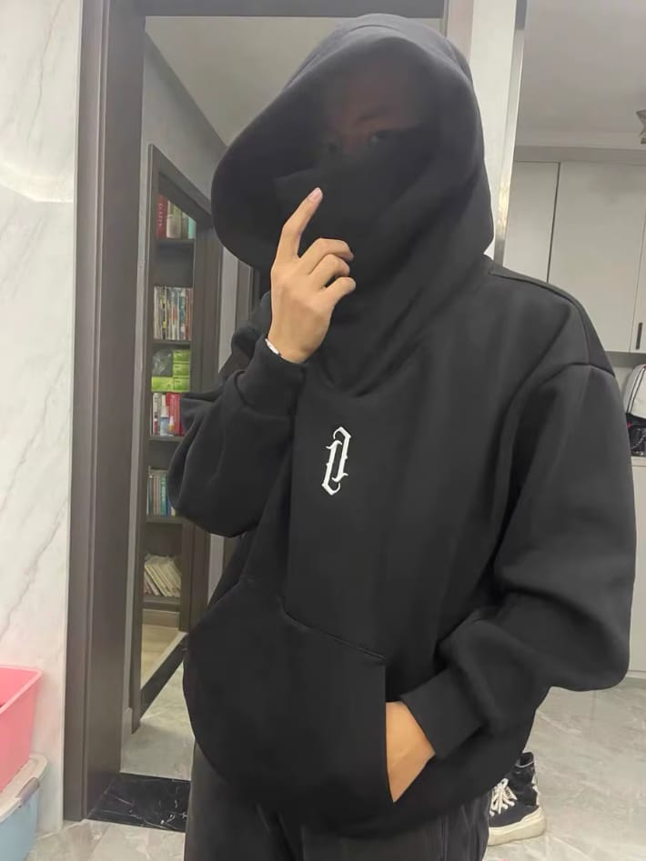 Customer photo review of High collar hoodie techwear