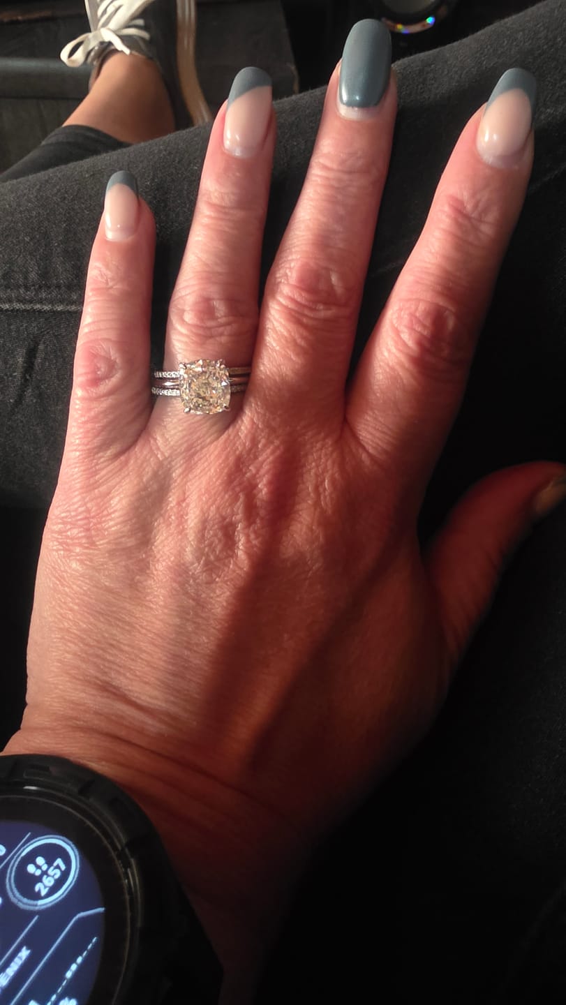 Customer photo review of S925 3.0Ct~6.0 Ct Cushion Cut Engagement Ring In Sterling Silver For Everyday Wear Travel Ring