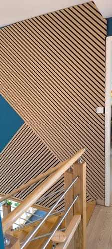Customer photo review of Panneau acoustique en bois | Chêne Naturel | De première qualité
