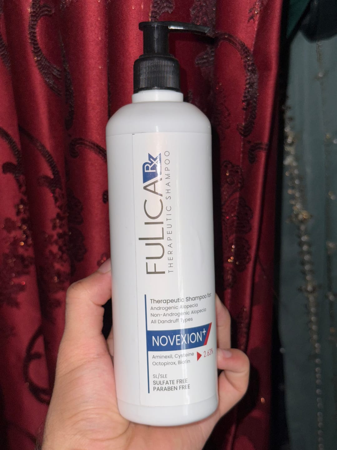 Customer photo review of Fulica Rx™ - Novexion⁺ Anti-Dandruff Shampoo