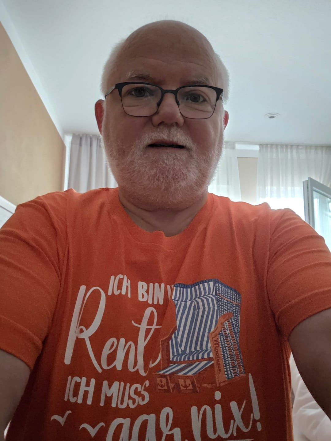 Customer photo review of Ich bin in Rente · Unisex Premium Bio T-Shirt