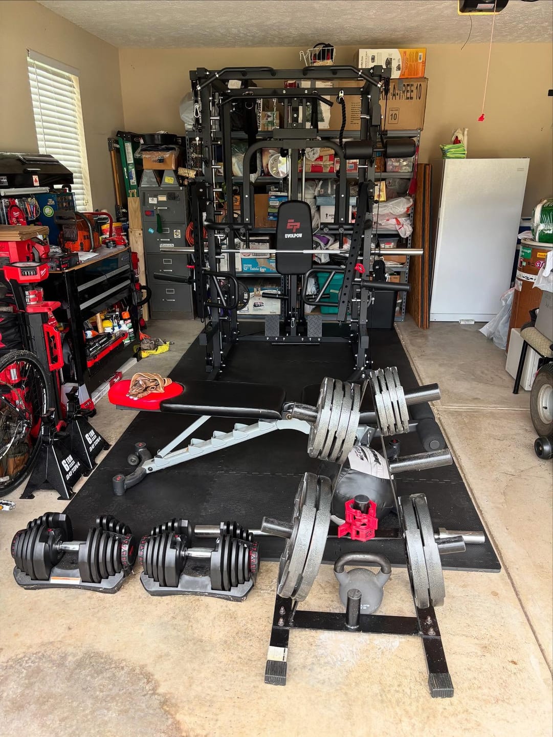 Customer photo review of EVOLPOW M2A Brute All-in-One Smith Machine Home Gym