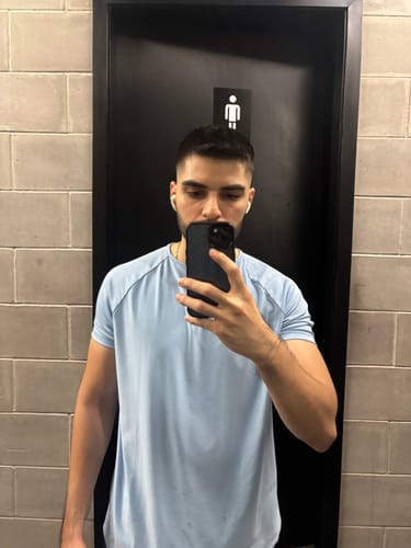 Customer photo review of Training Sport Tee - Sky Blue