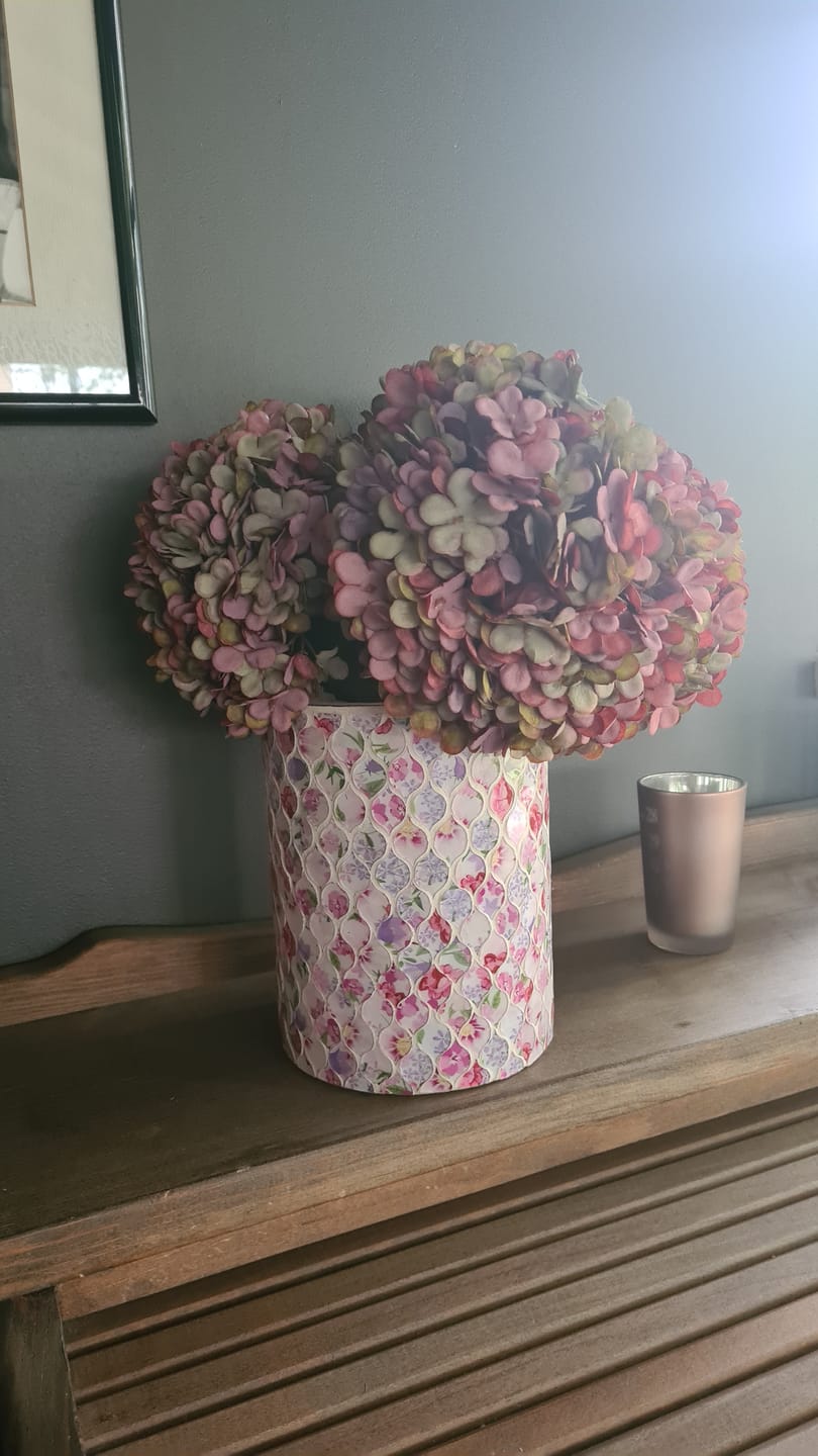 Customer photo review of Grote Zijden Hortensia - Paars