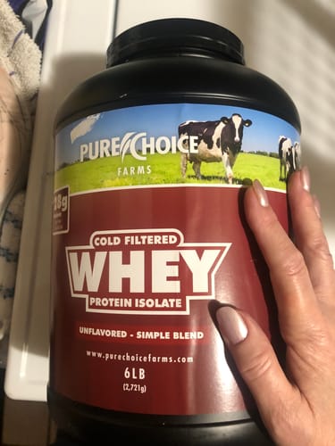 Customer photo review of Whey Protein Isolate Unflavored