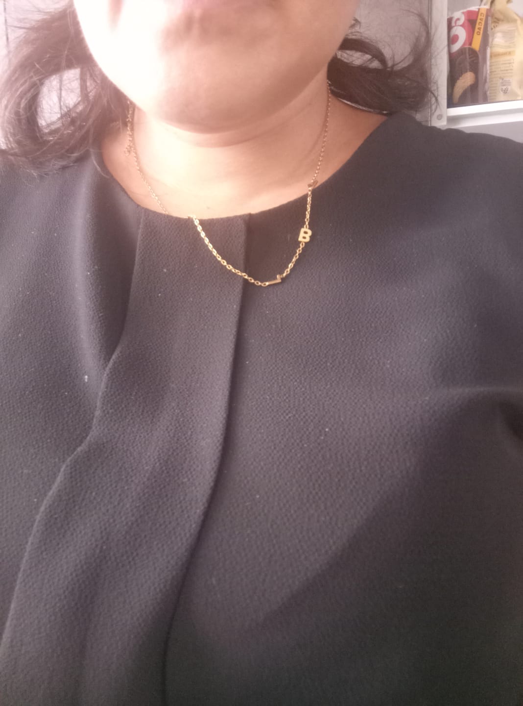 Customer photo review of Collana Personalizzata con Iniziali Laterali