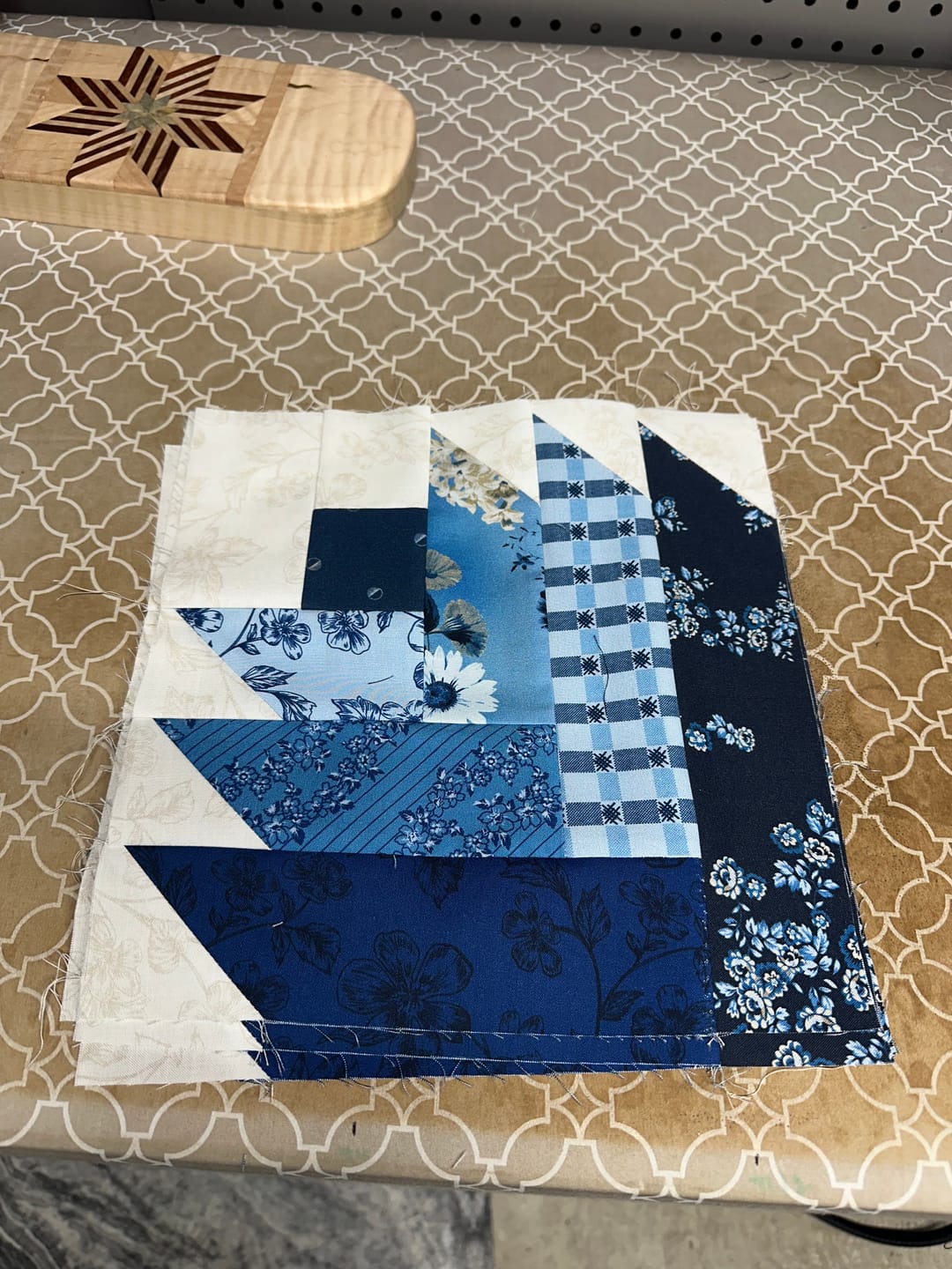 Customer photo review of Block Of The Month - Tulip Bellflower (104.5" x 104.5")