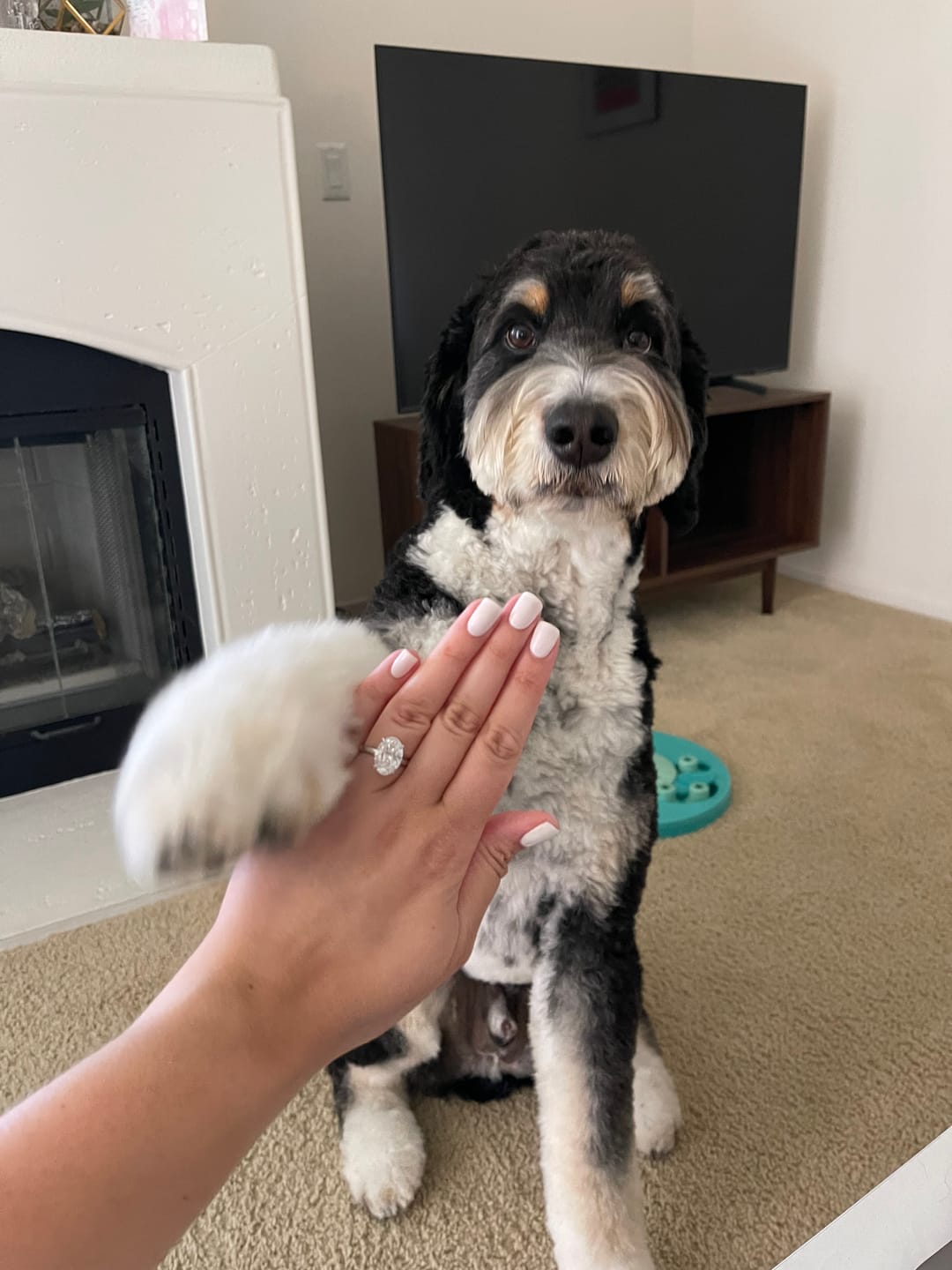 Customer photo review of Custom Engagement Ring Diamond Daughters