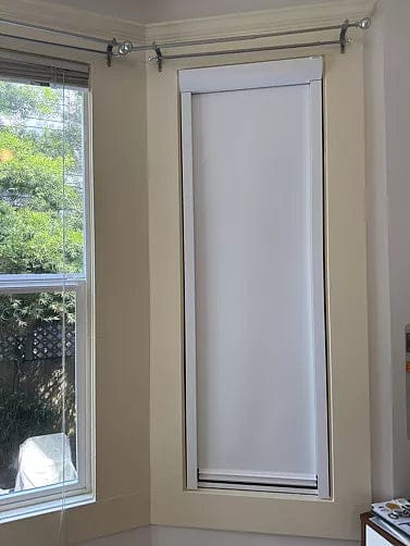 Customer photo review of Bringnox Motorized Roller Shades 100% Blackout Cream