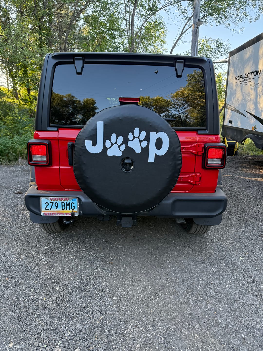 Customer photo review of Jeep Paw Spare Tire Cover for Jeep Wrangler