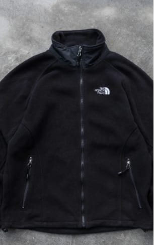 Customer photo review of Vintage The North Face Fleece Black Jacket (L)