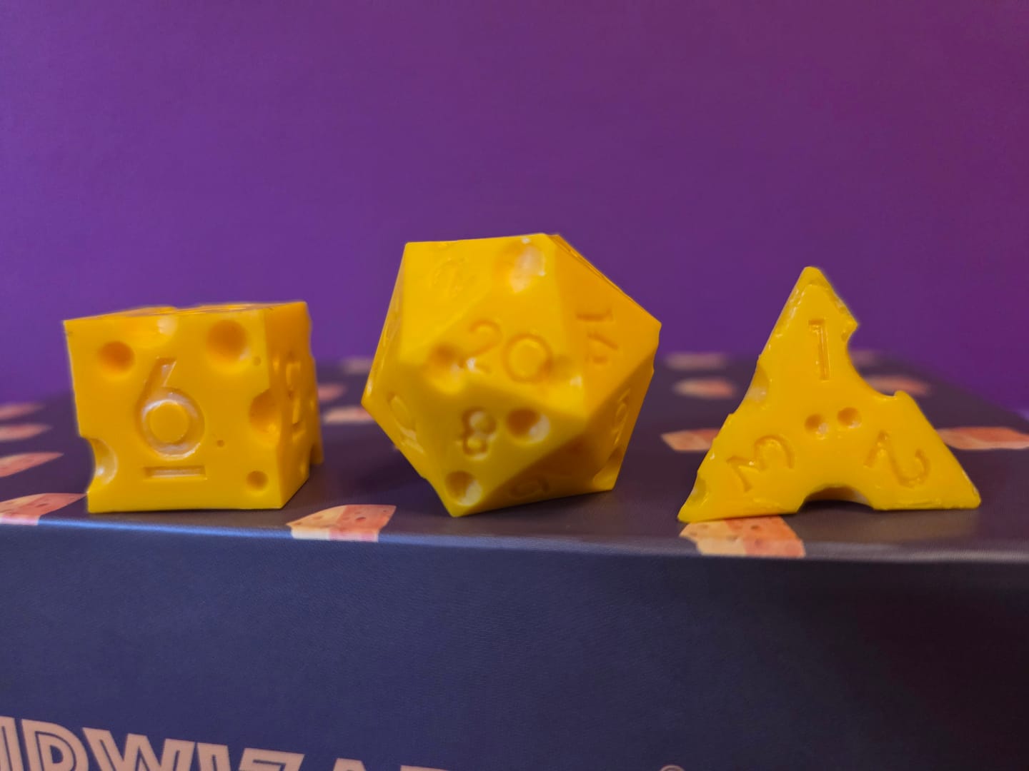 Customer photo review of Cheese Resin Dice Set