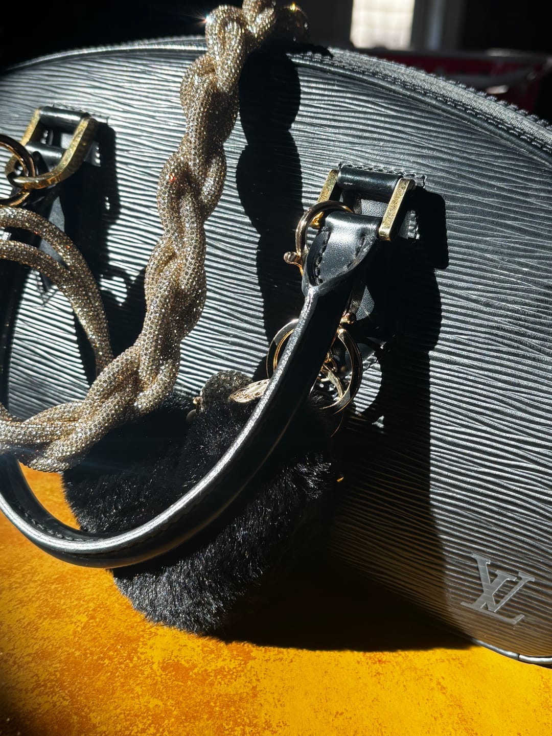 Customer photo review of CHAIN STRAP - Champagne Bubbles