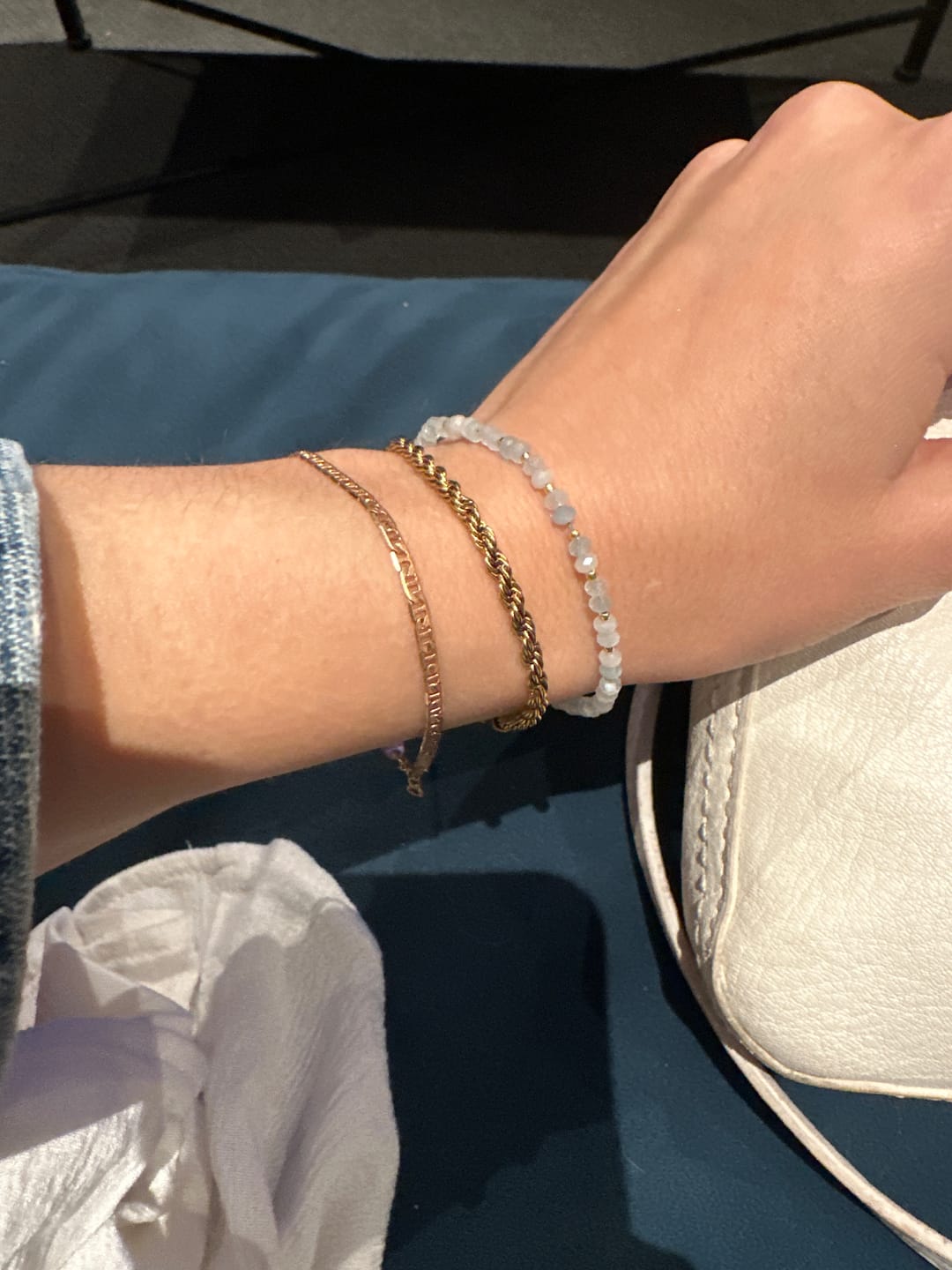 Customer photo review of Twisted 18K Gold Bracelet