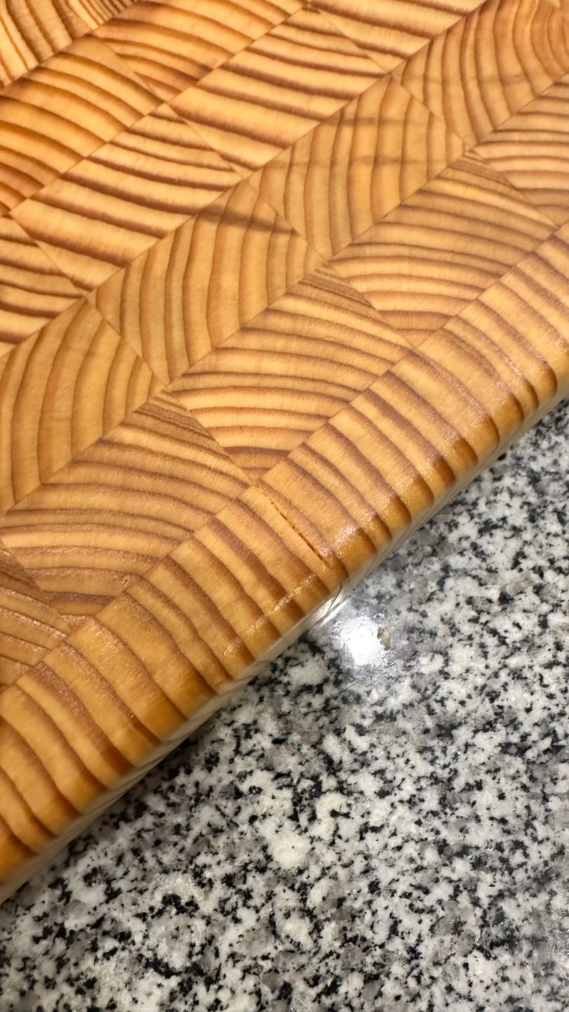 Customer photo review of Larchwood Cutting Board (Premium)